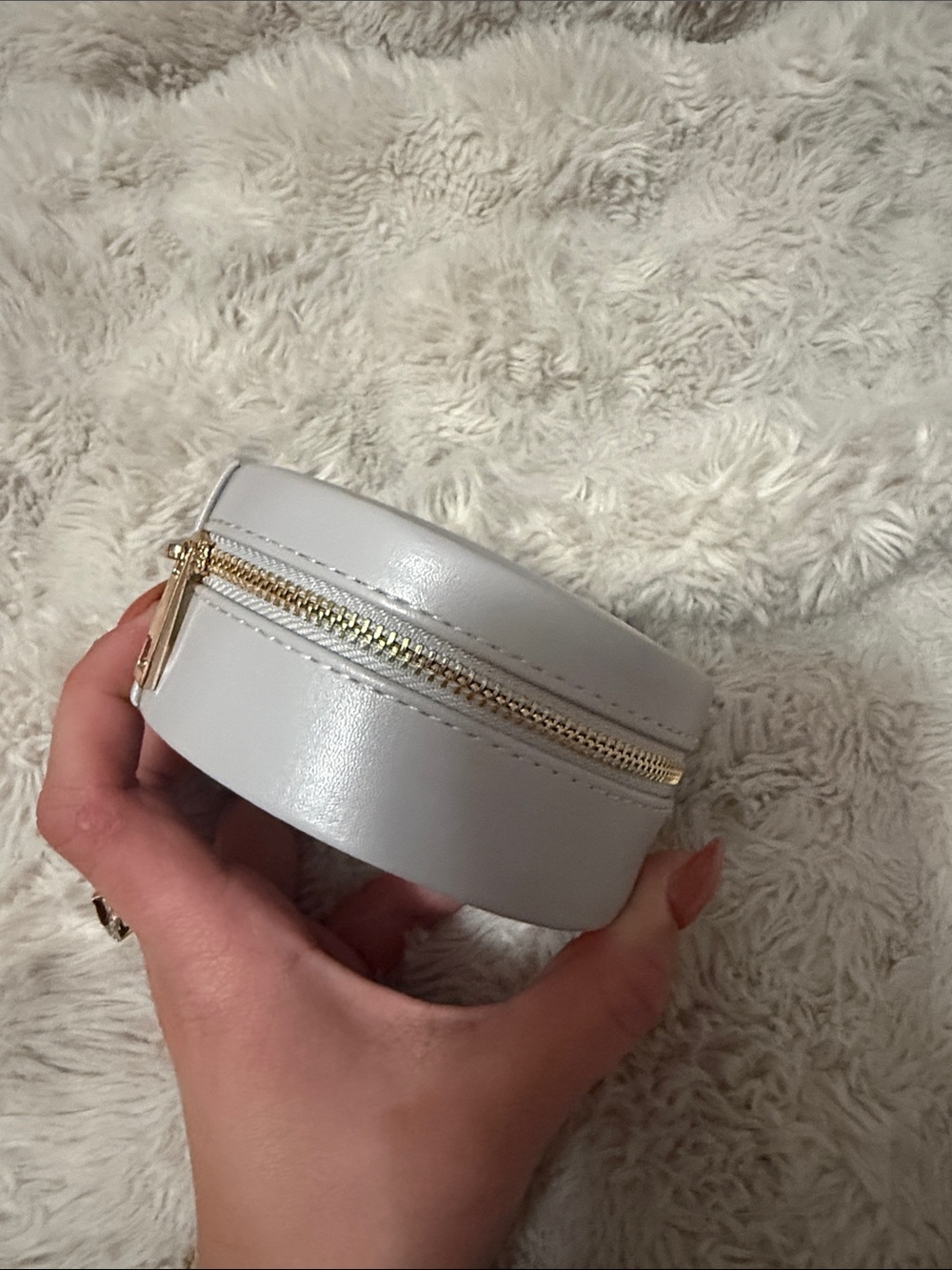 Jewelry Travel Case - Light blue Compact Round Organizer - Picture 5 of 5